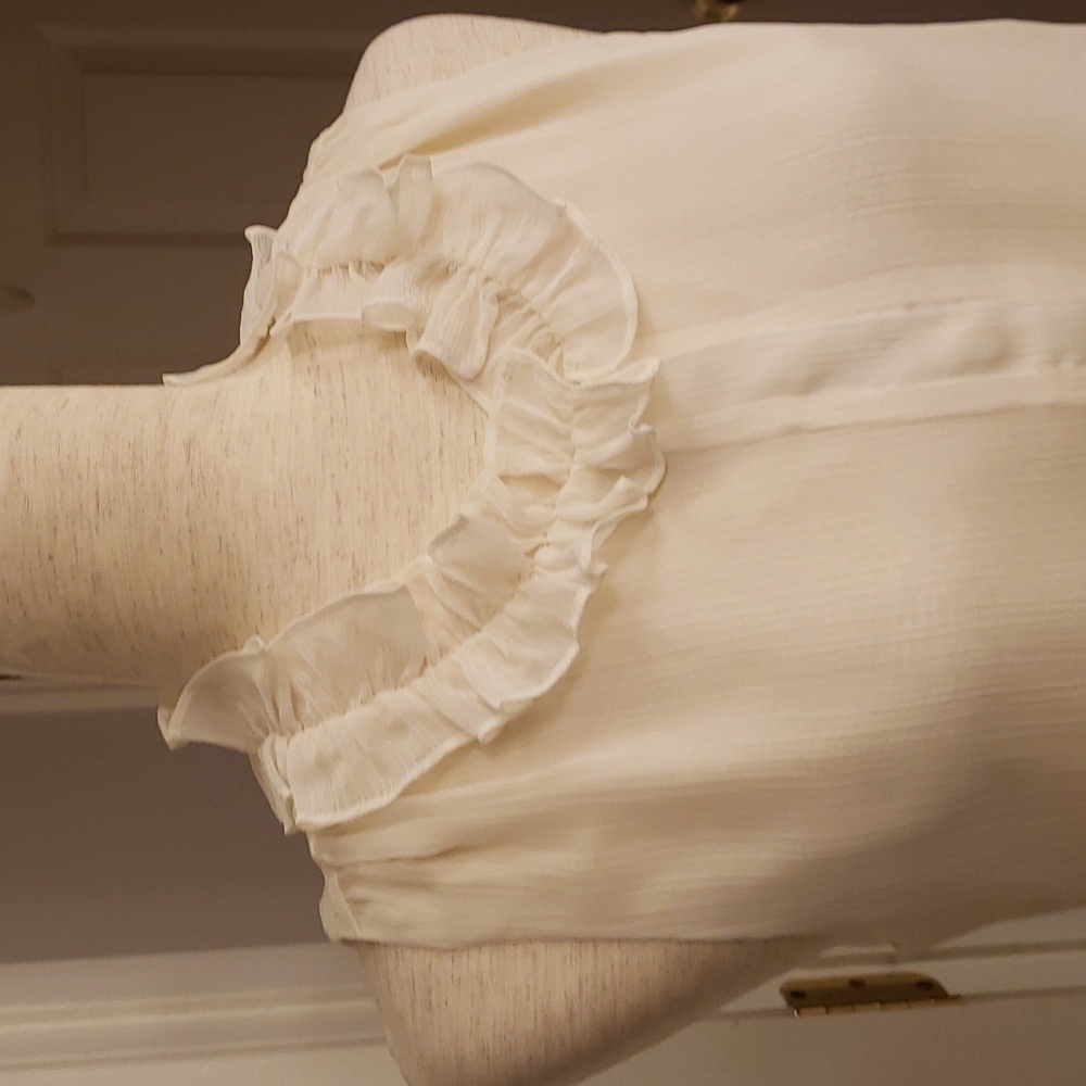 J. Crew Ruffle Collar Cream Cami - Picture 6 of 16